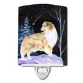 Carolines Treasures Carolines Treasures SS8359CNL Starry Night Australian Shepherd Ceramic Night Light SS8359CNL